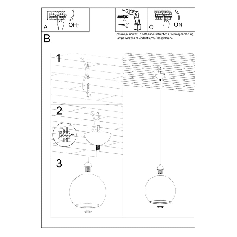 BALL hanging light red