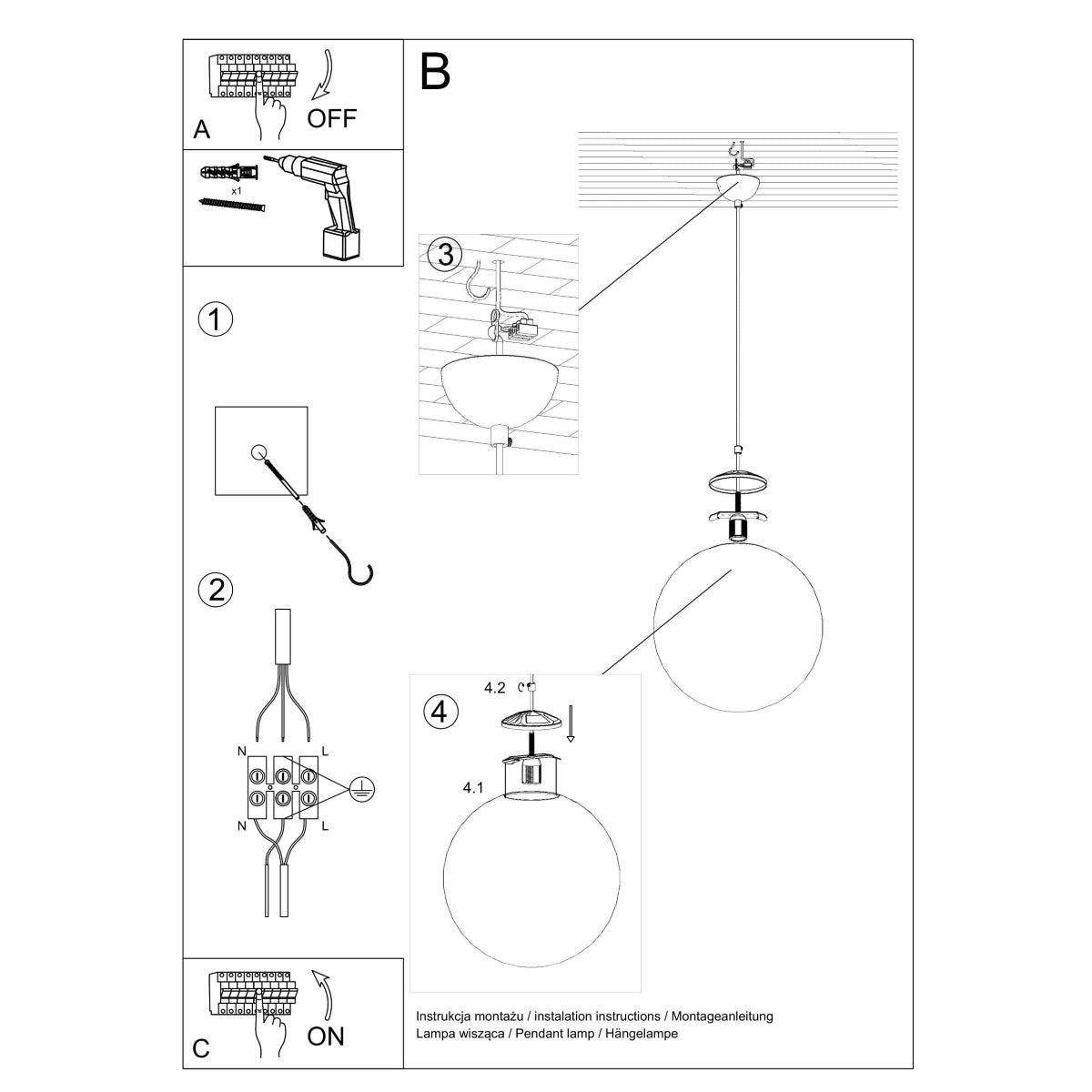 UGO 40 hanging light
