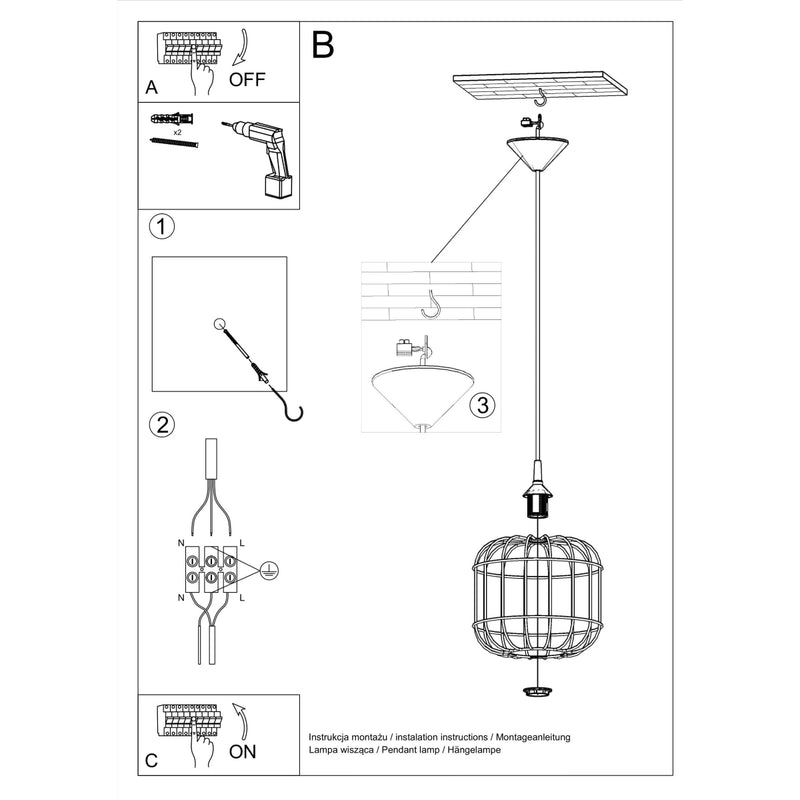 CELTA hanging light white