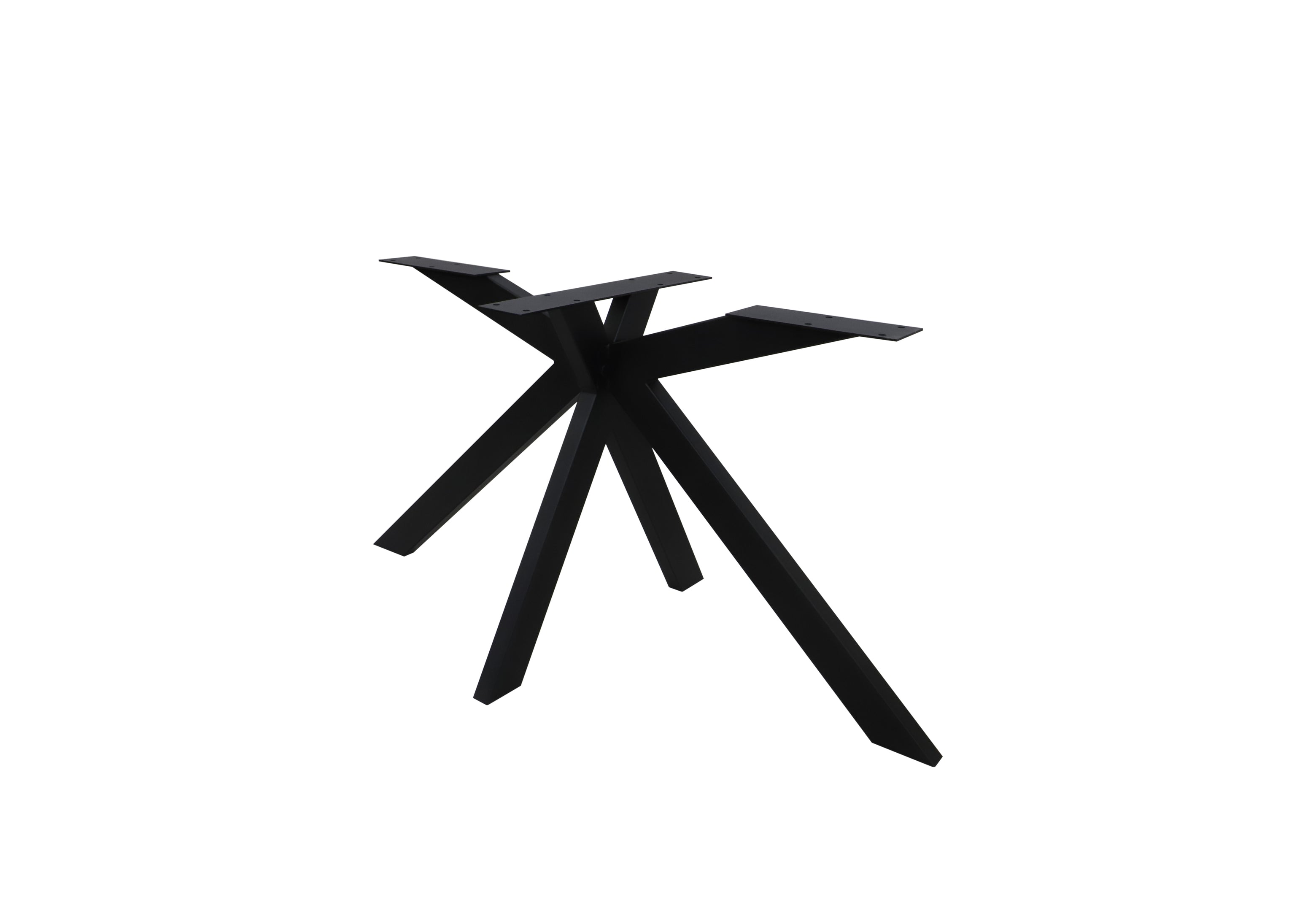 Leeds Spider dining table with solid wild oak frame and straight oiled edge