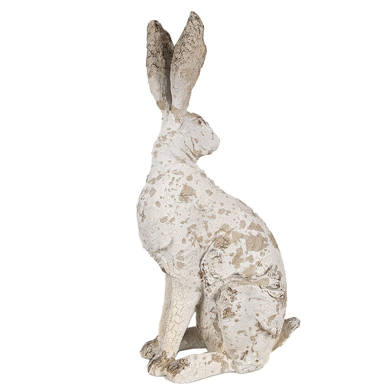 Decorative statue rabbit beige brown 24x17x47 cm
