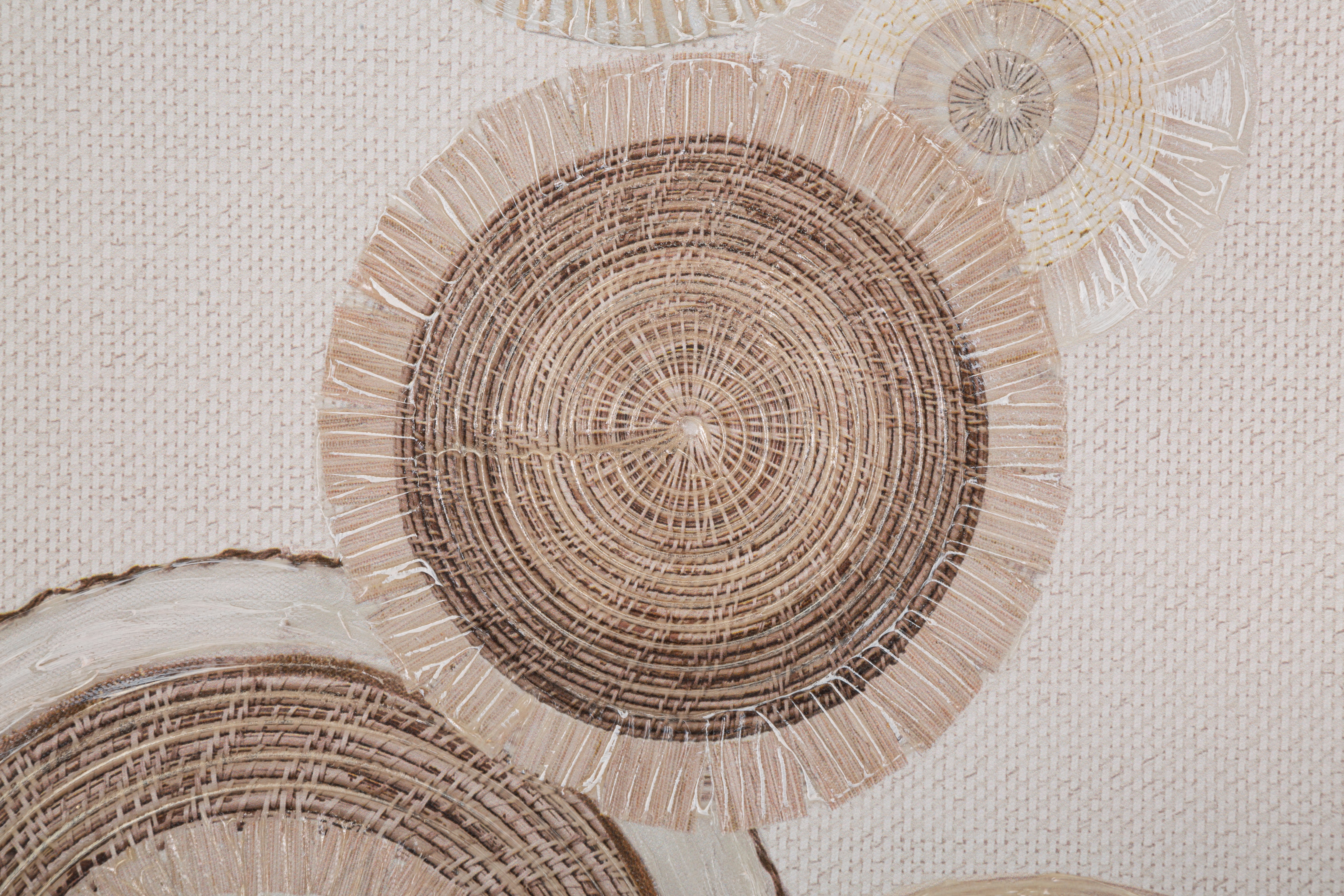 Wall picture Circly natural structure Boho Chic 50x100cm canvas decoration
