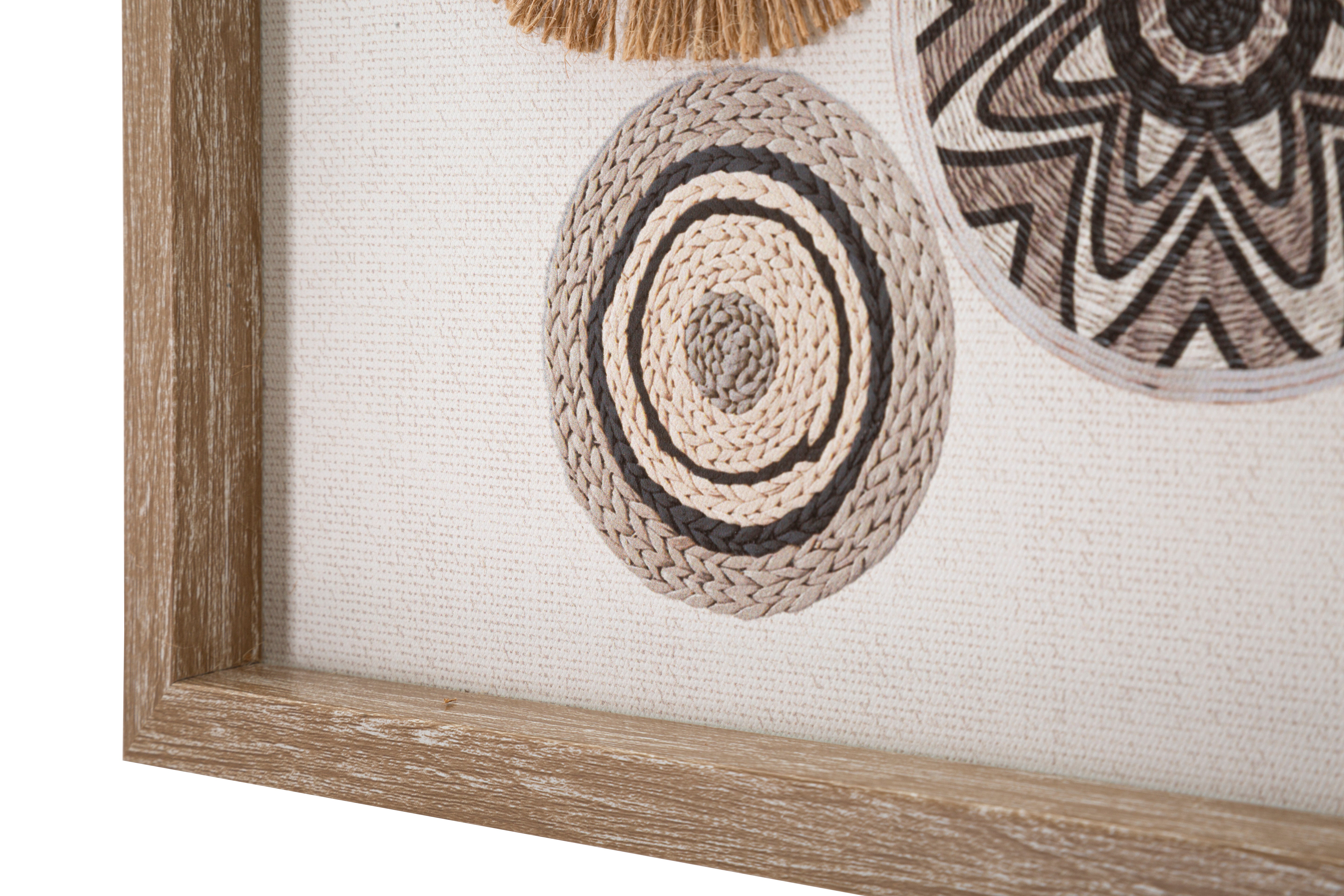 Wall picture Marcy Mandala Boho Chic natural look 70x35cm canvas