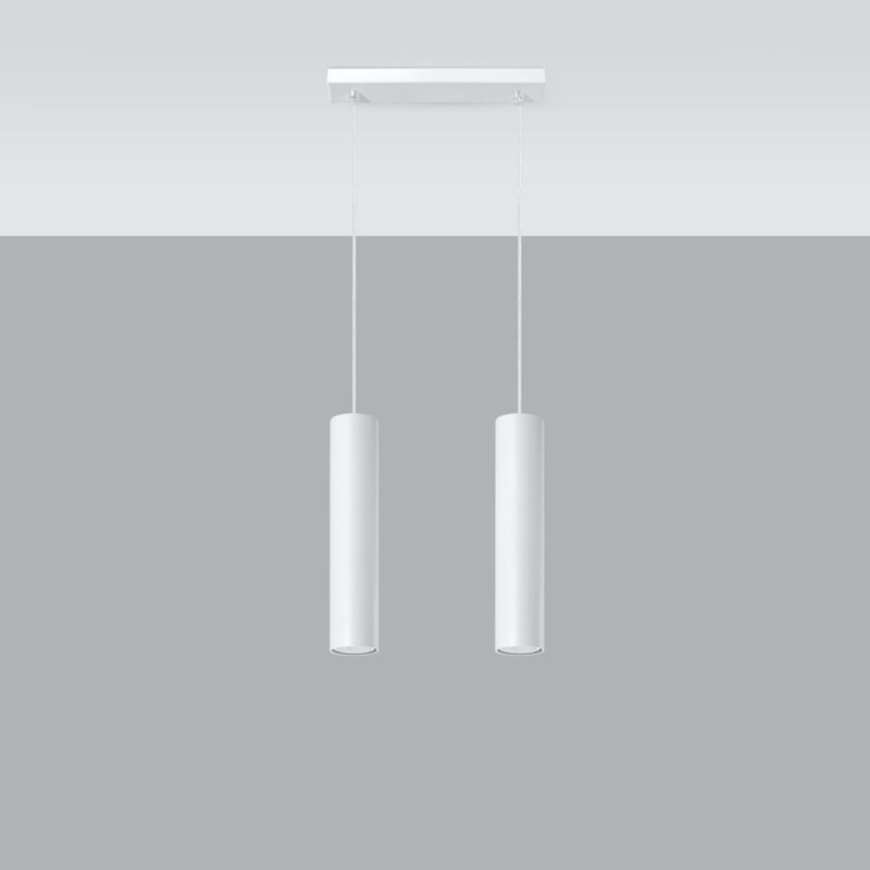 Pendant light LAGOS 2 White – Modern hanging light with two light sources