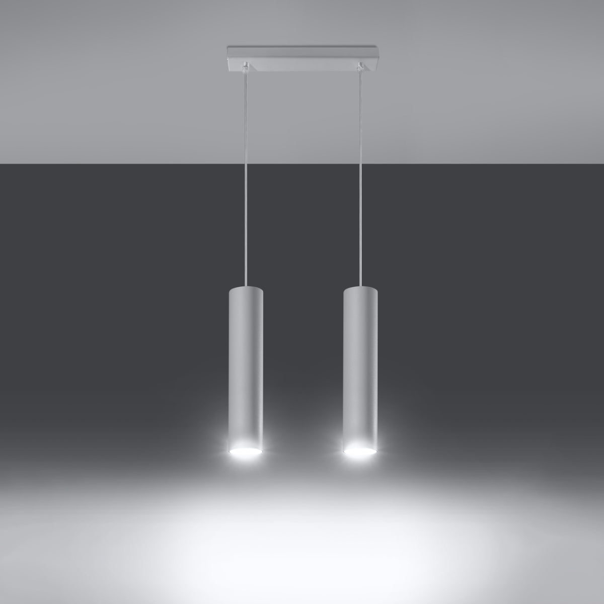 Pendant light LAGOS 2 White – Modern hanging light with two light sources