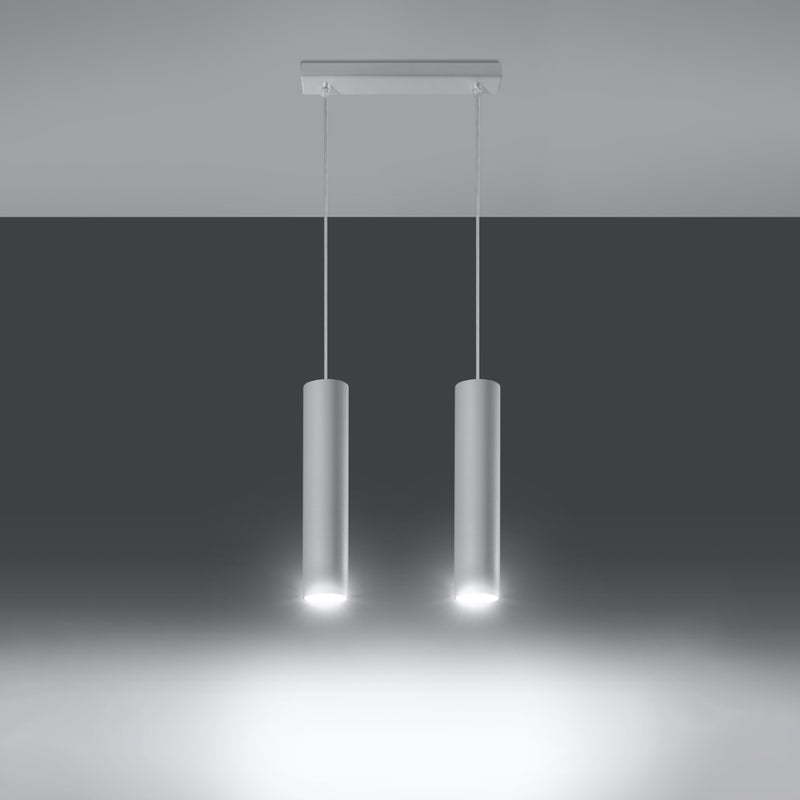 Pendant light LAGOS 2 White – Modern hanging light with two light sources