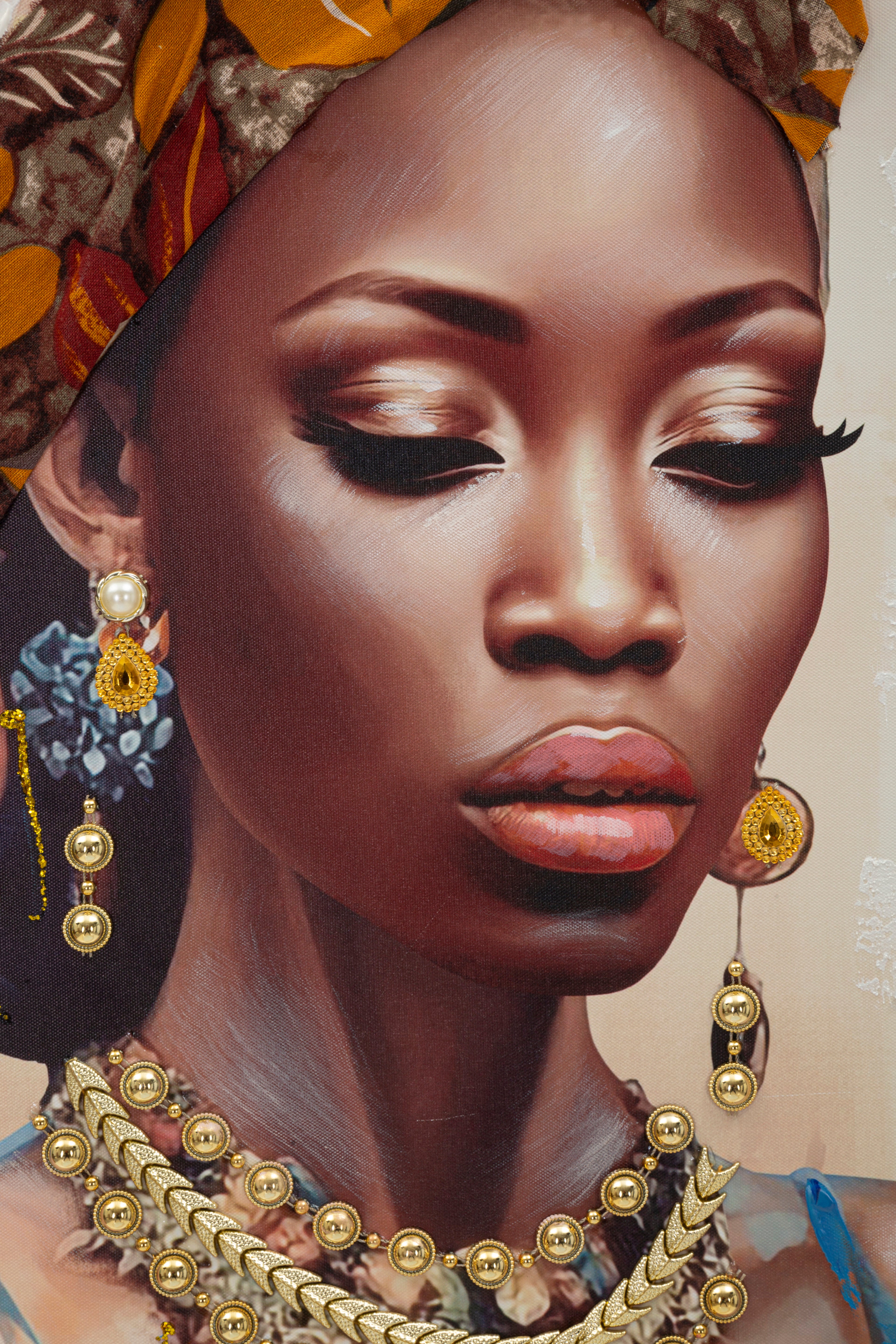 Wall picture Ayda Elegance woman portrait canvas with frame 72x102cm