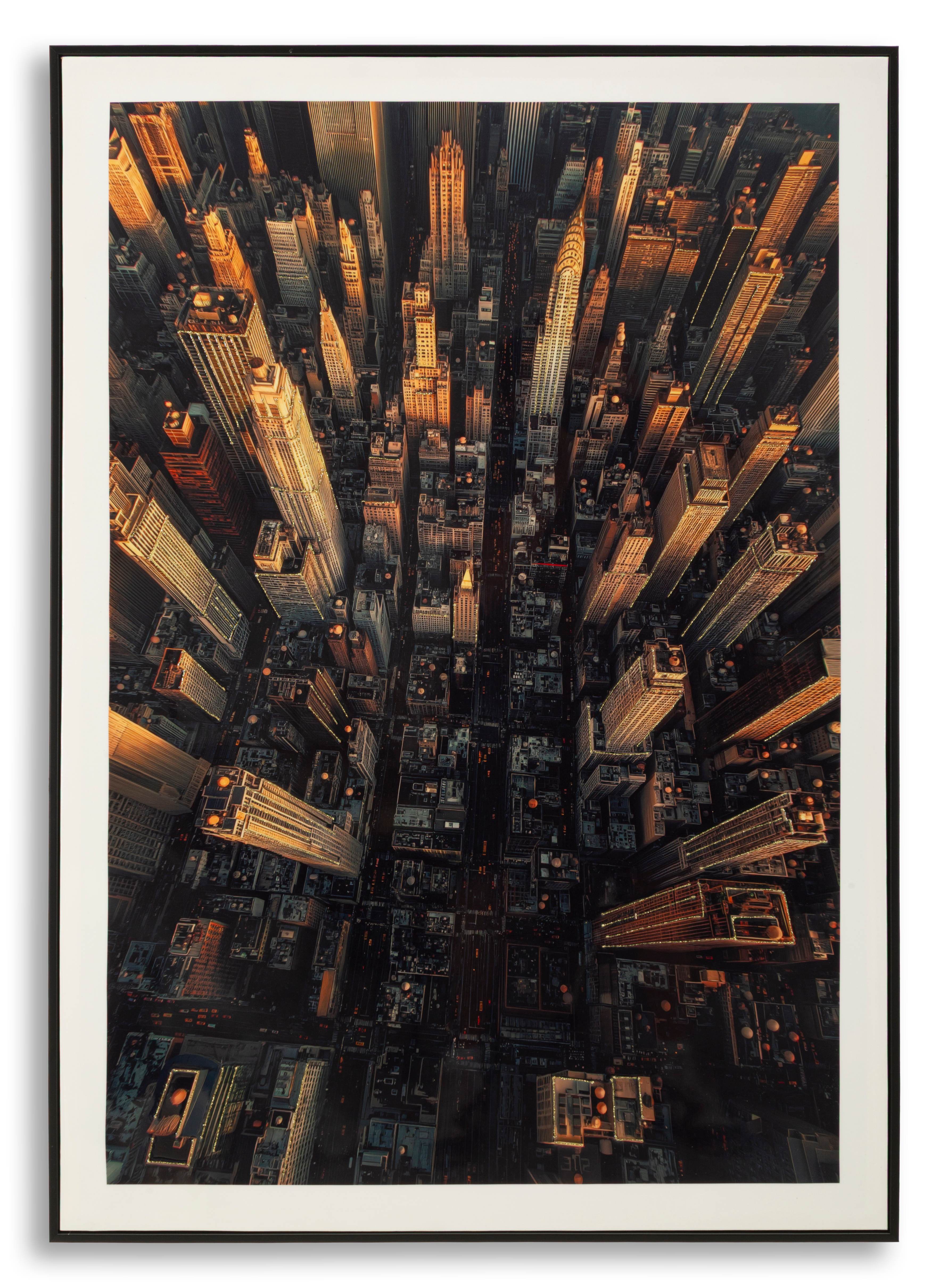 Wandbild Midtown Glow Skyline New York Modern 102x72cm