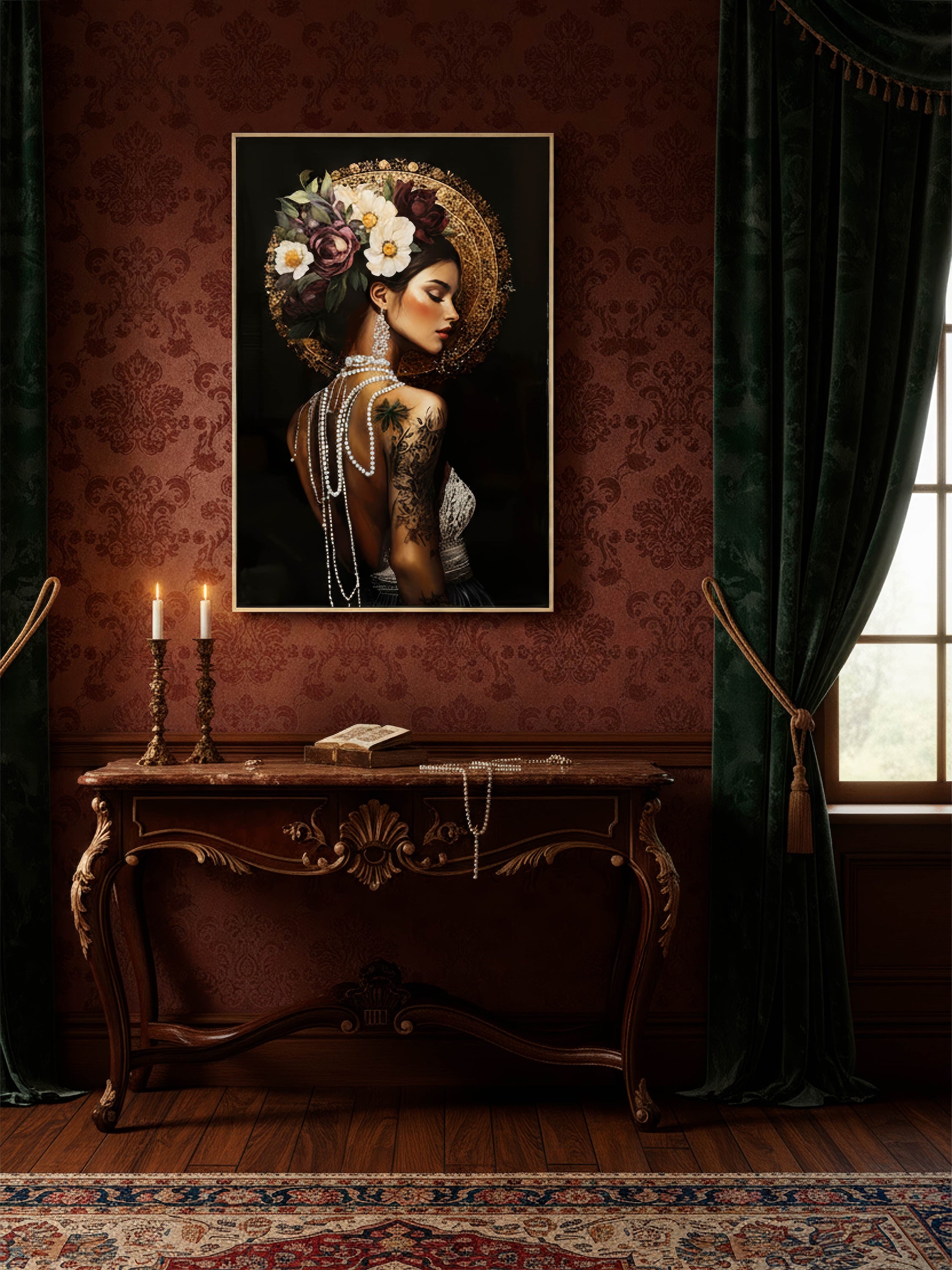 Wandbild Aurelia Persian Elegance Glamour Frau 92x62cm