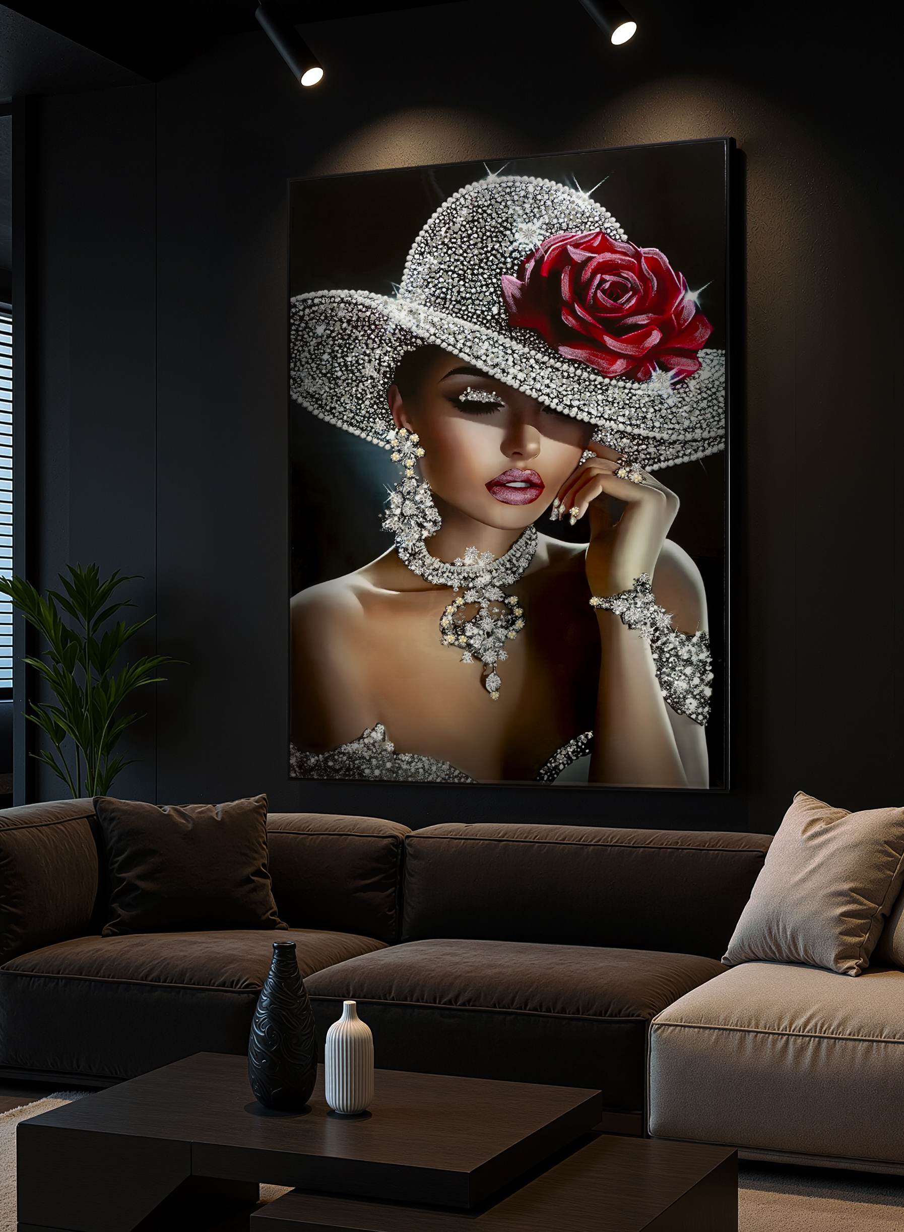 Wandbild Orléans Belle Éclat Glamour Frau 102x152cm