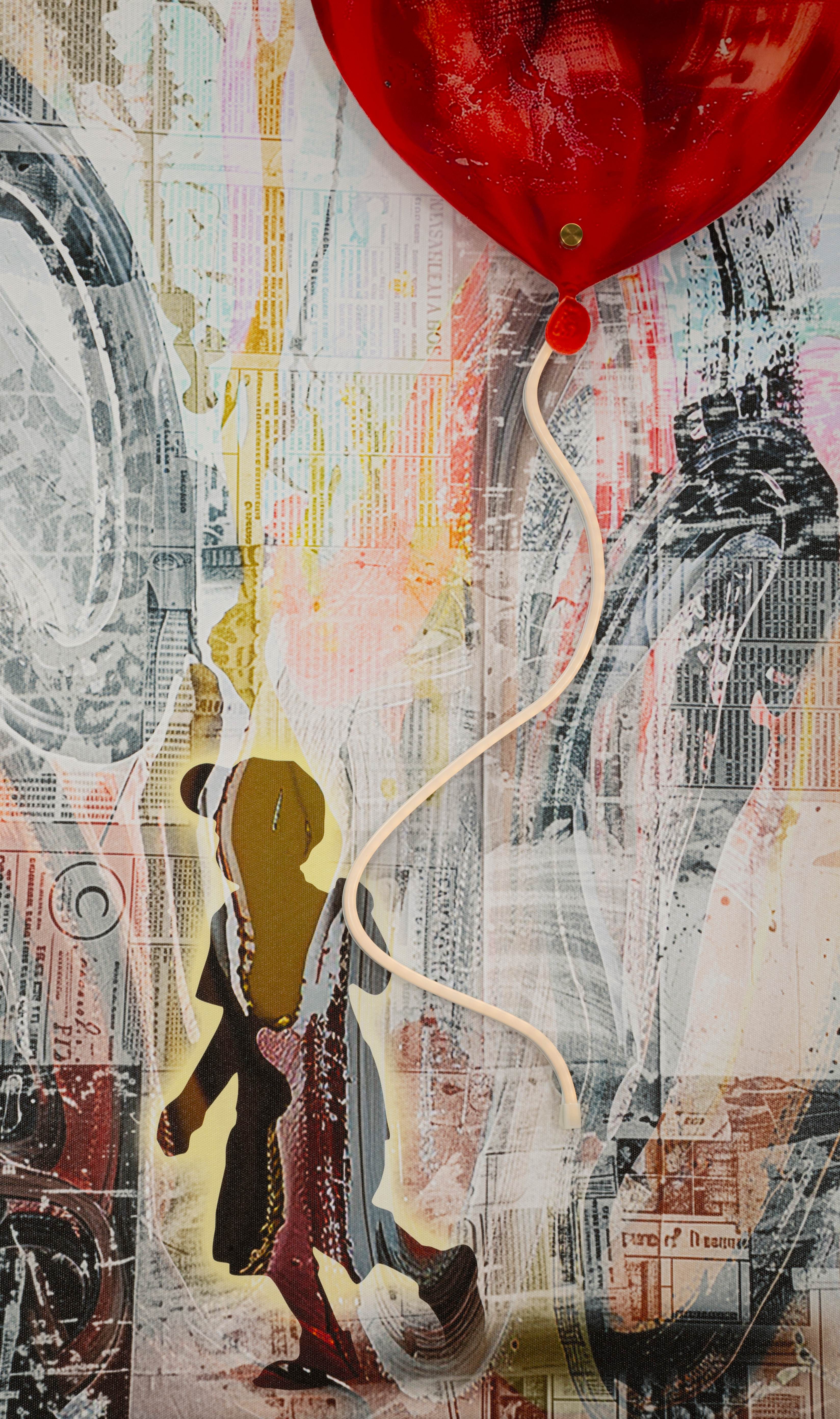 Luminara Herz LED Wandbild Acryl 3D 60x90 cm Modern