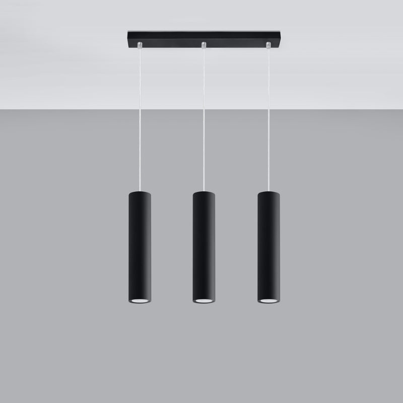 Pendant light LAGOS 3L Black – Modern pendant lamp with three light sources