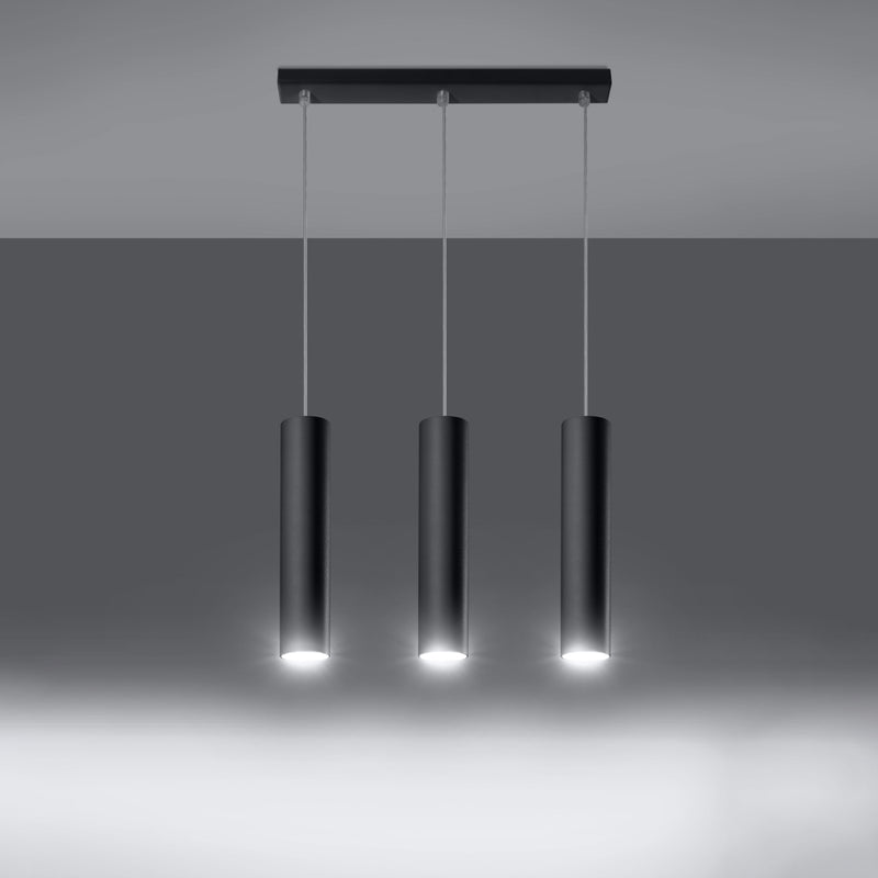 Pendant light LAGOS 3L Black – Modern pendant lamp with three light sources