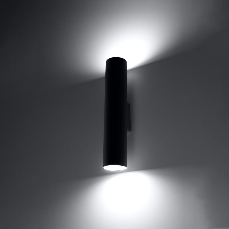 Wall light LAGOS 2 Black – Modern wall lamp with two light sources