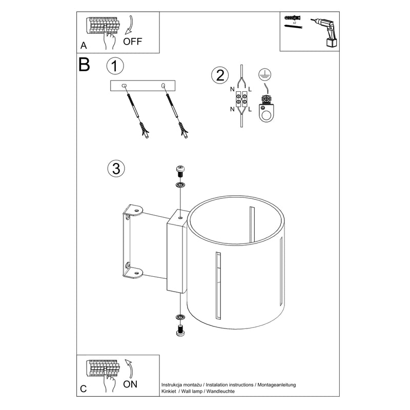 INEZ wall light white