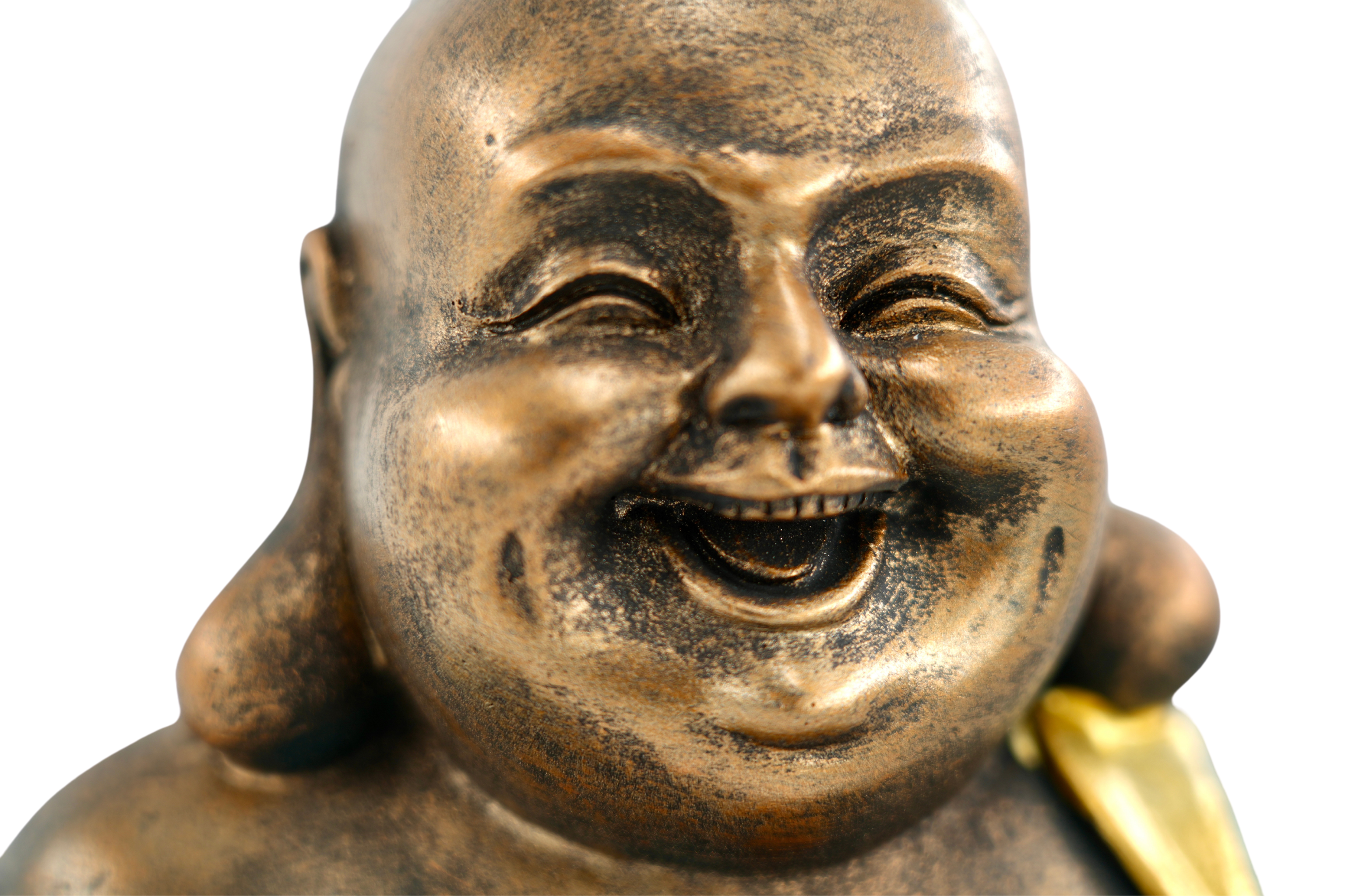 Lachende Boeddha, mintgroen, 23 cm – symbool van geluk