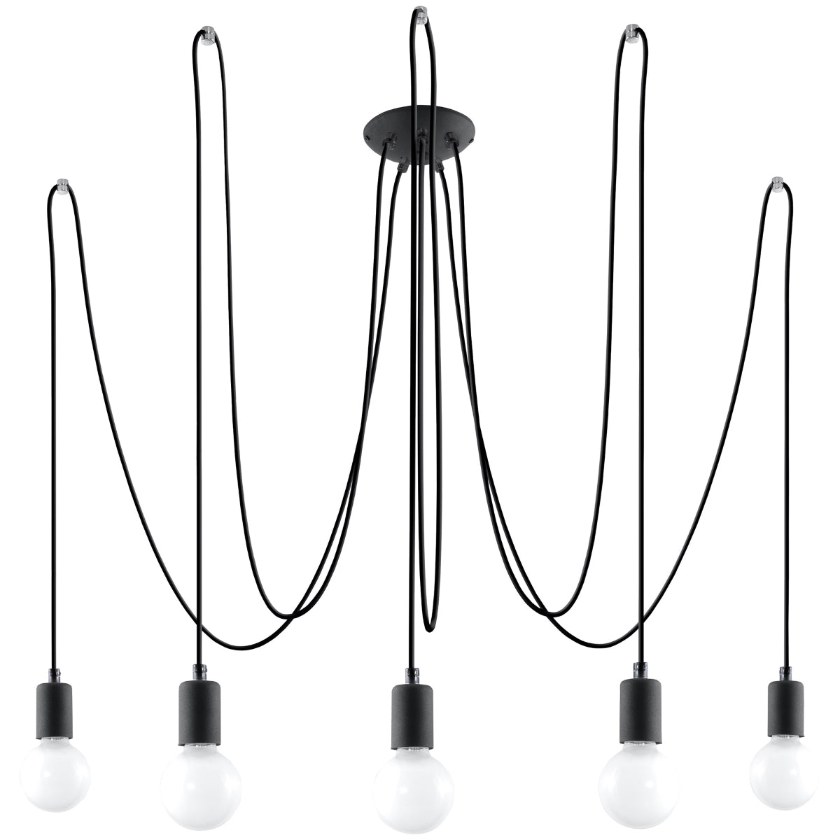 Chandelier EDISON 5 black