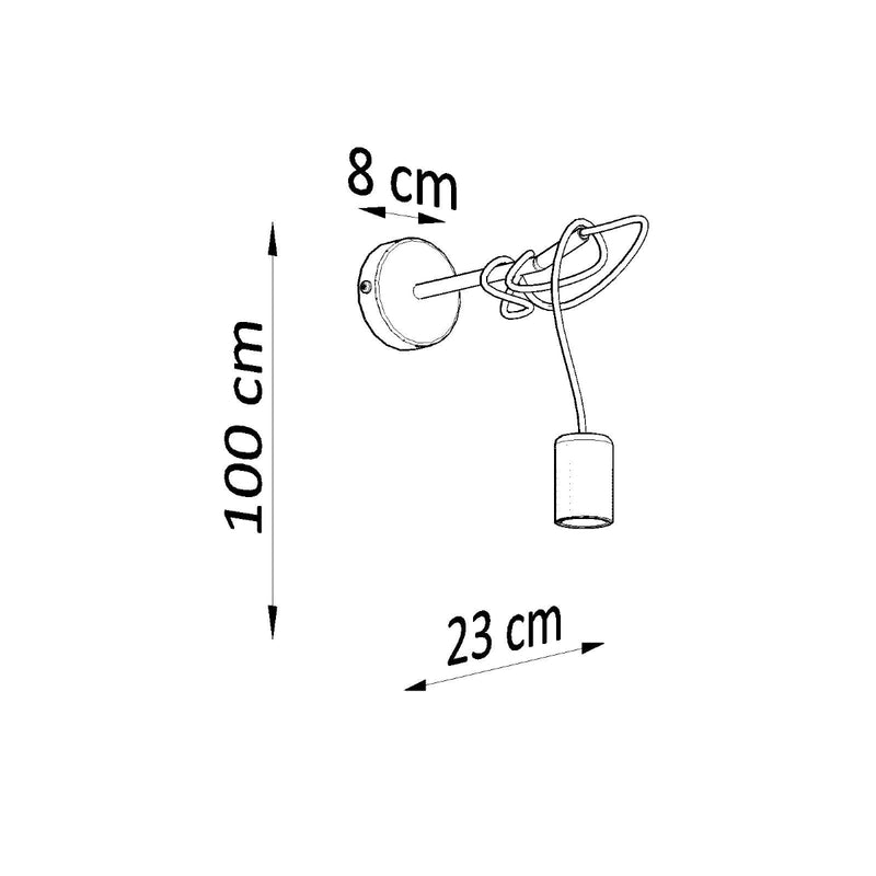 Wall light EDISON black