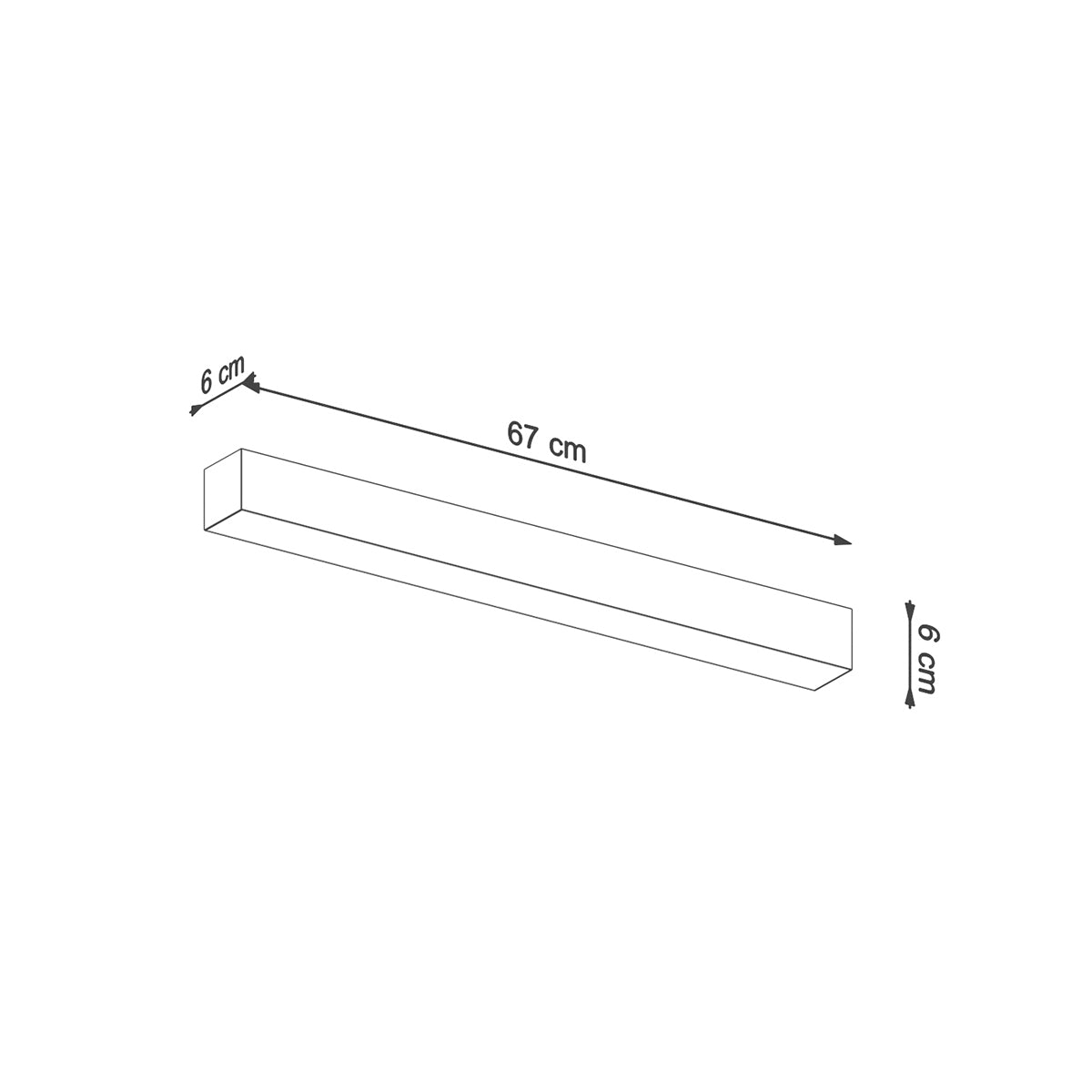 Wall light PINNE 67 black