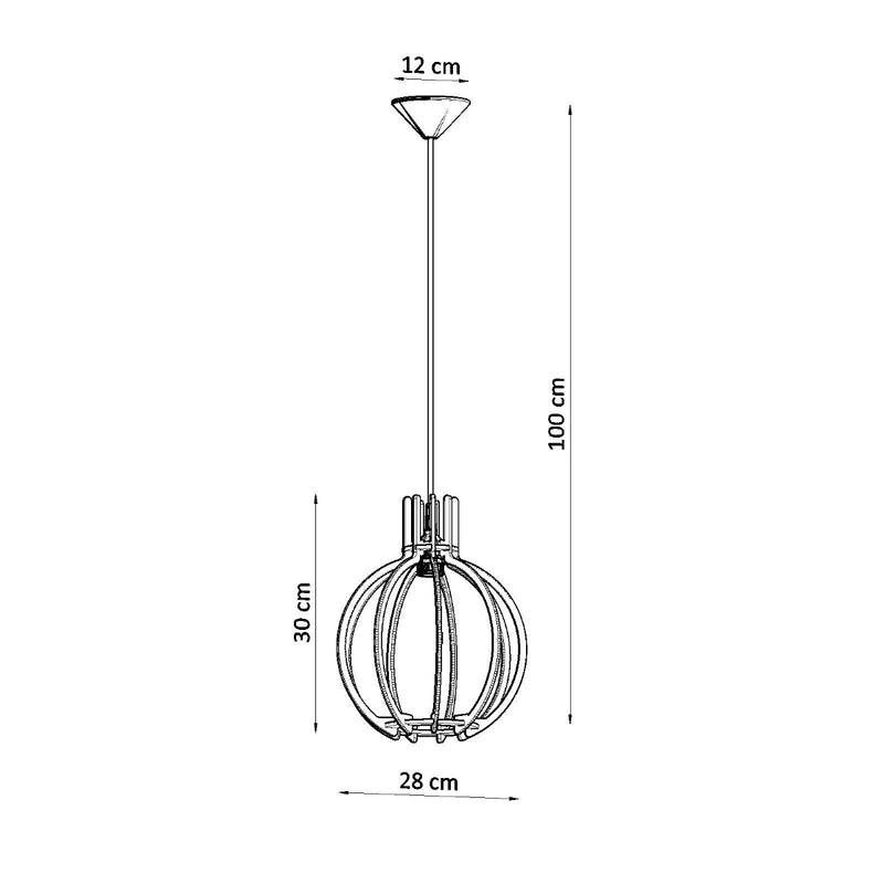 ARANCIA natural wood hanging light