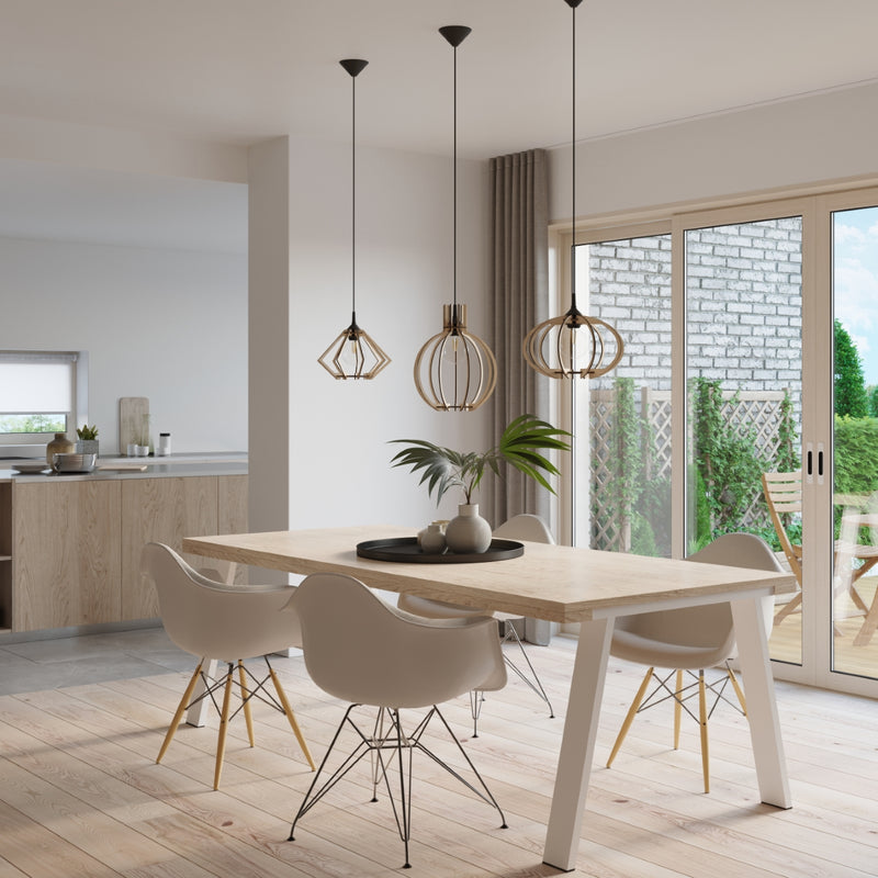 ARANCIA natural wood hanging light