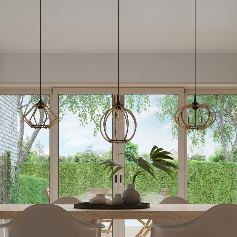 ARANCIA natural wood hanging light