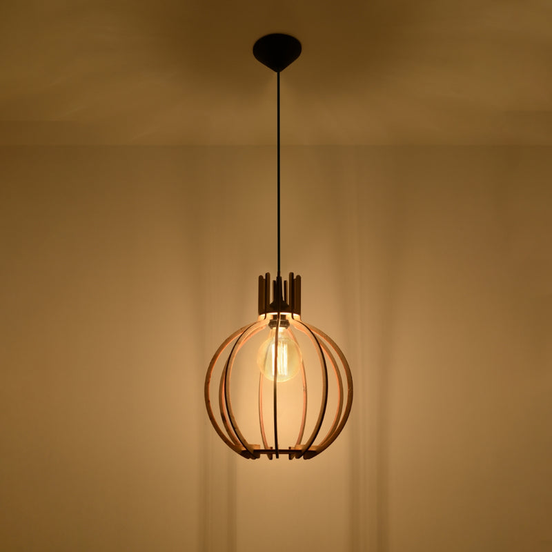 ARANCIA natural wood hanging light