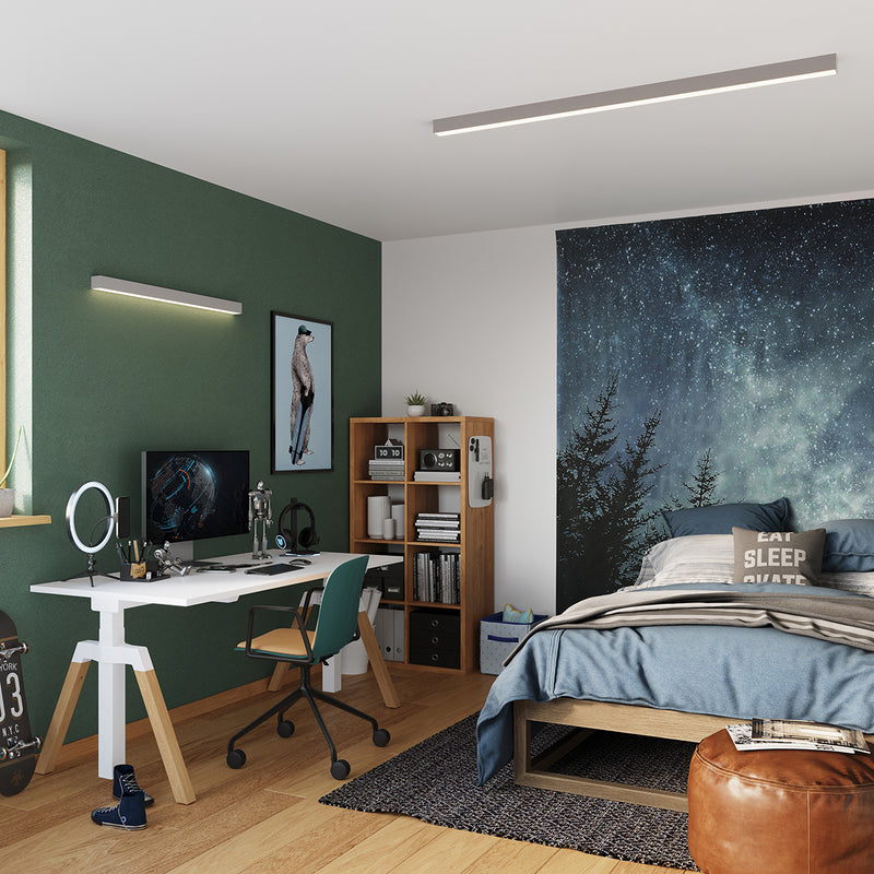 Wandleuchte PINNE 67 Grau 4000K Neutralweiß  – Minimalistisches Design für moderne Räume