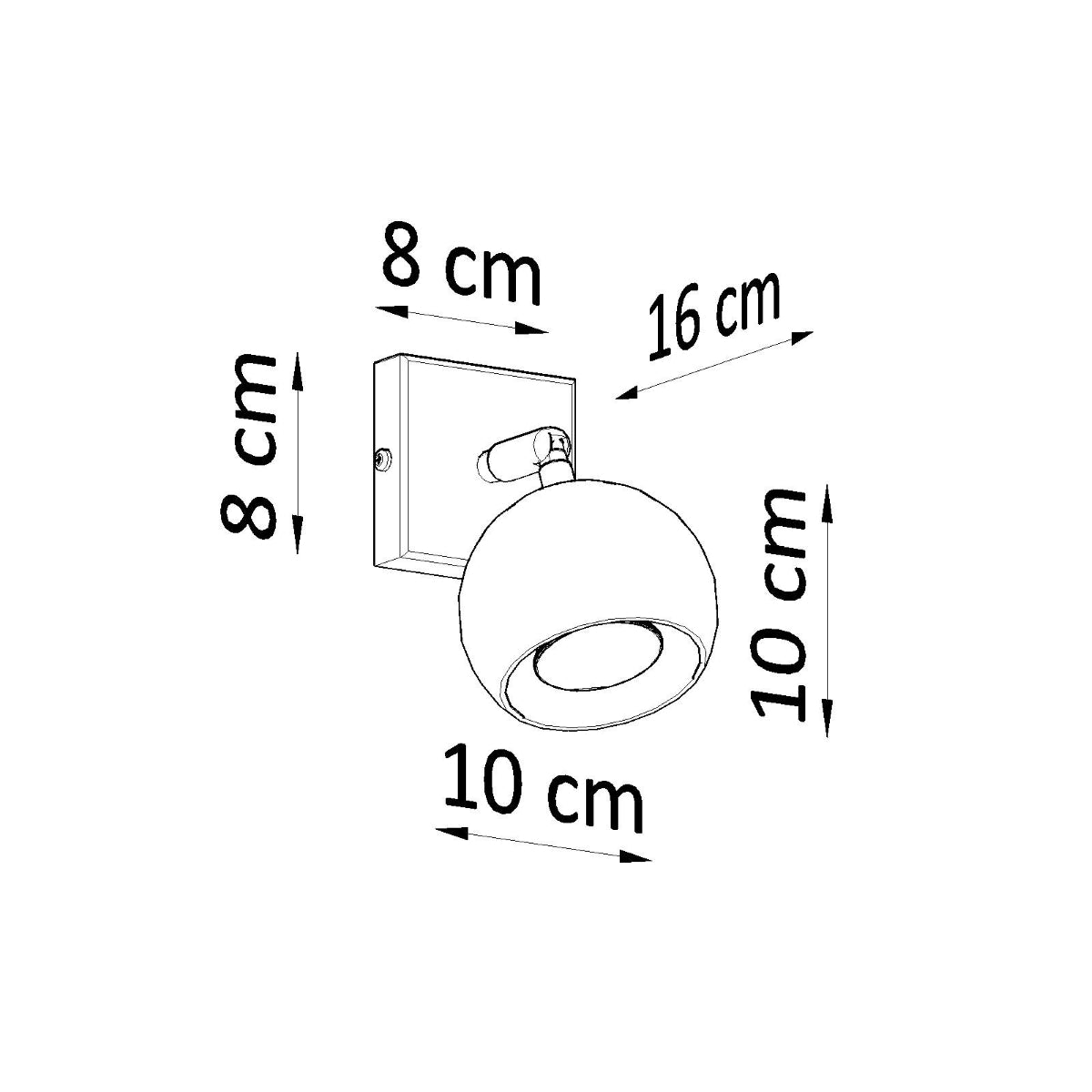 Wall light OCULARE white