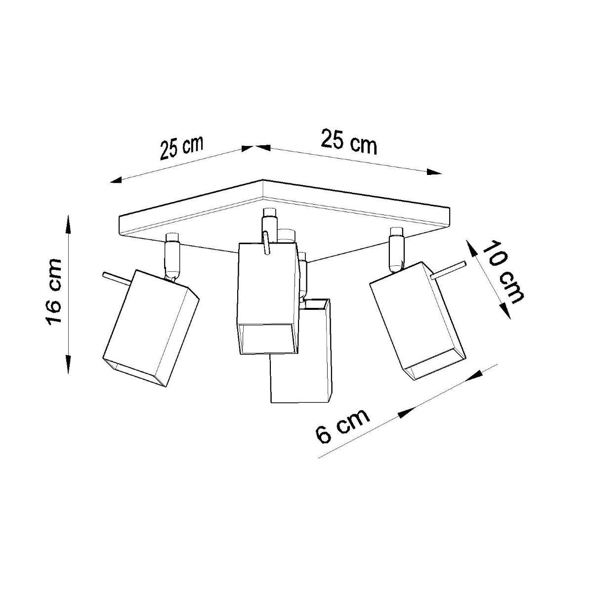 MERIDA 4 ceiling light grey