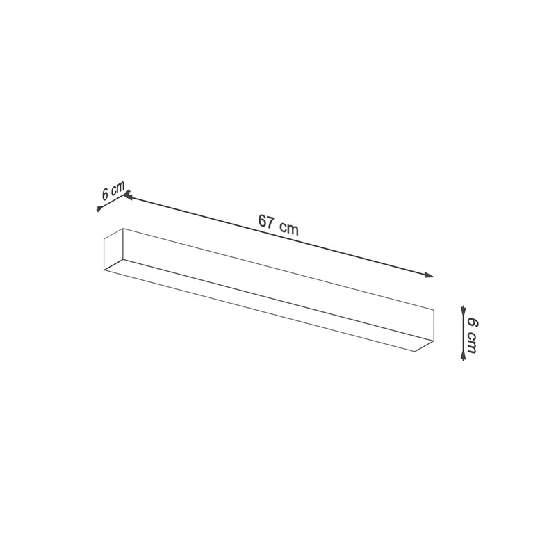 Ceiling light PINNE 67 grey