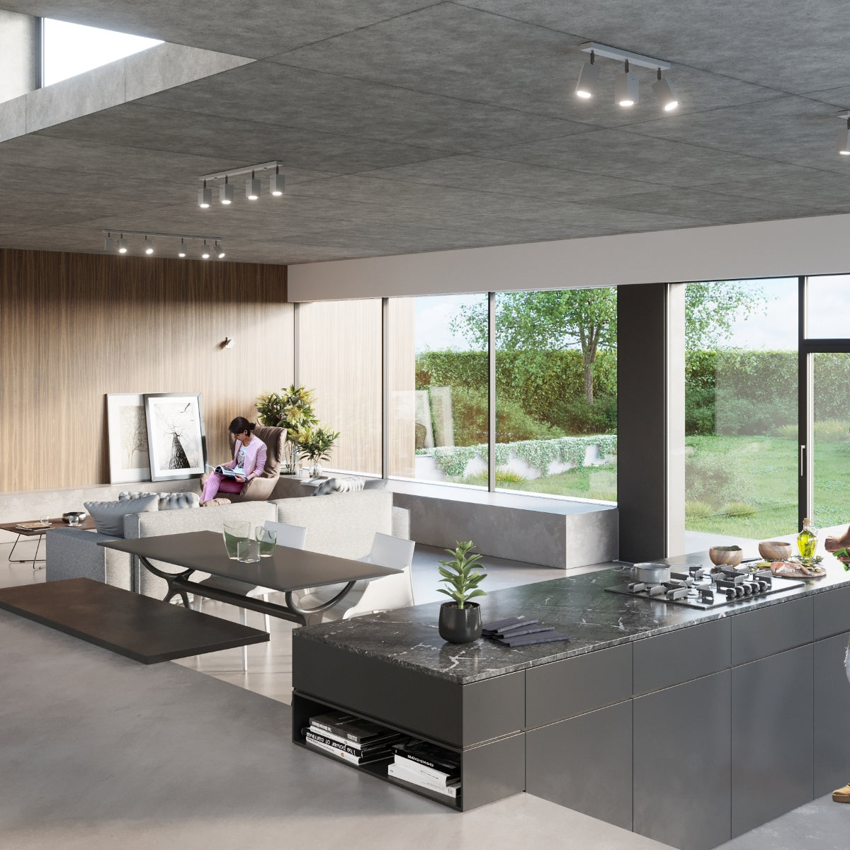 Ceiling light MERIDA 4L gray