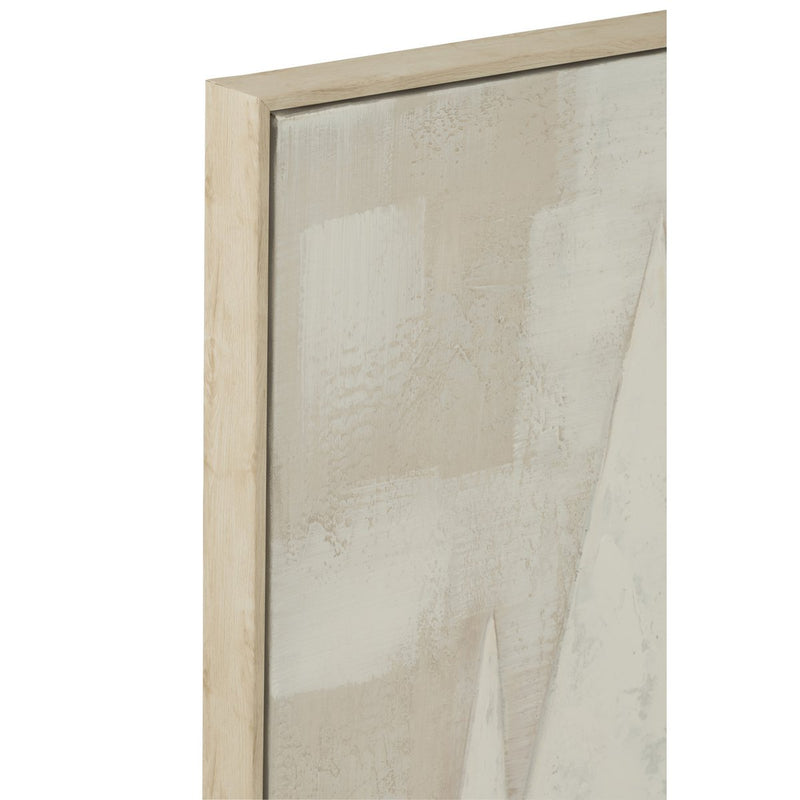 Hand-painted canvas painting Sailboats White-Brown