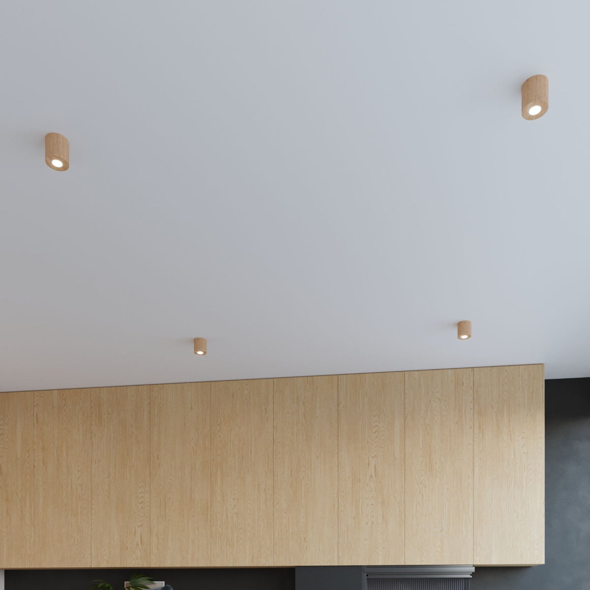 Wall light ORBIS natural wood