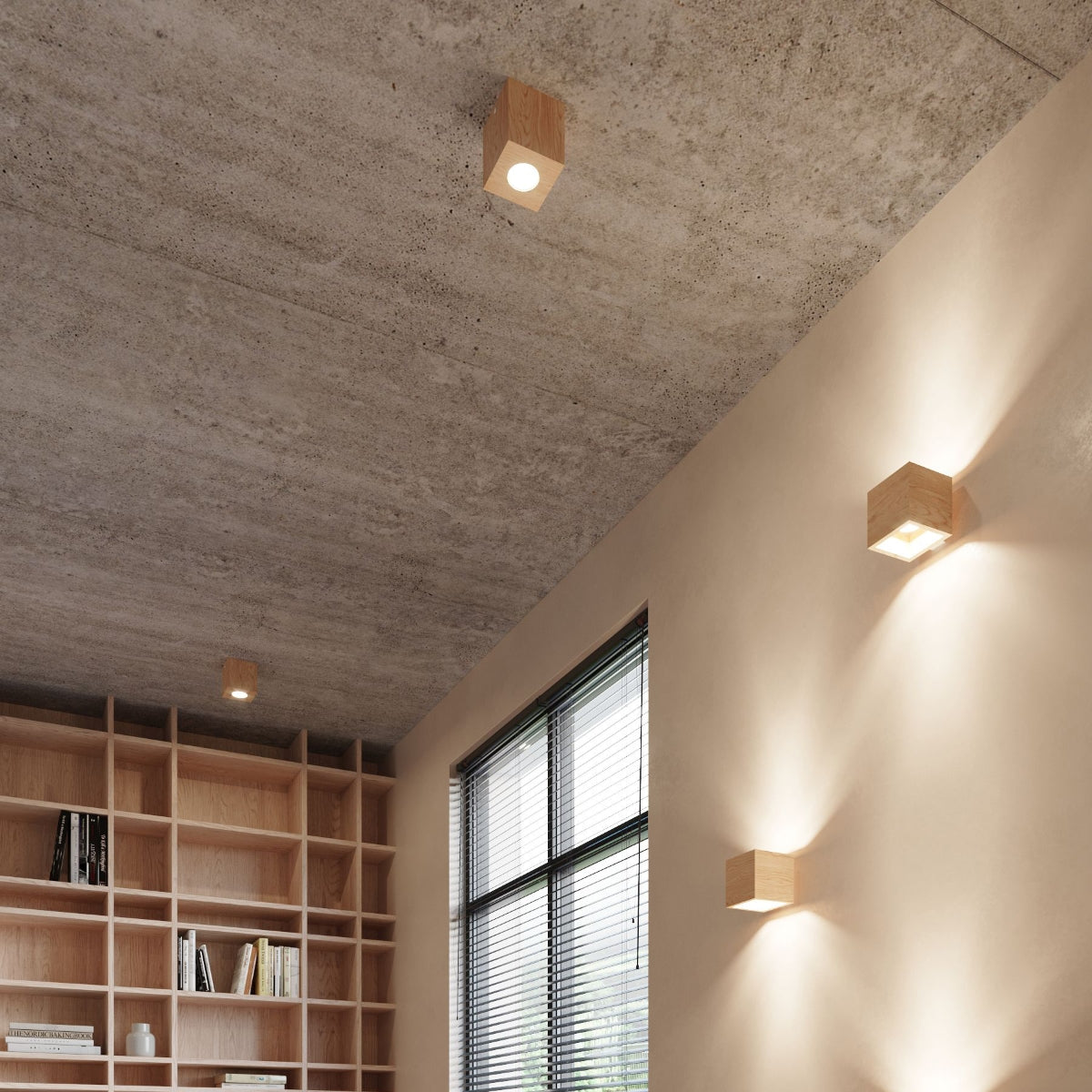 Wall light QUAD natural wood