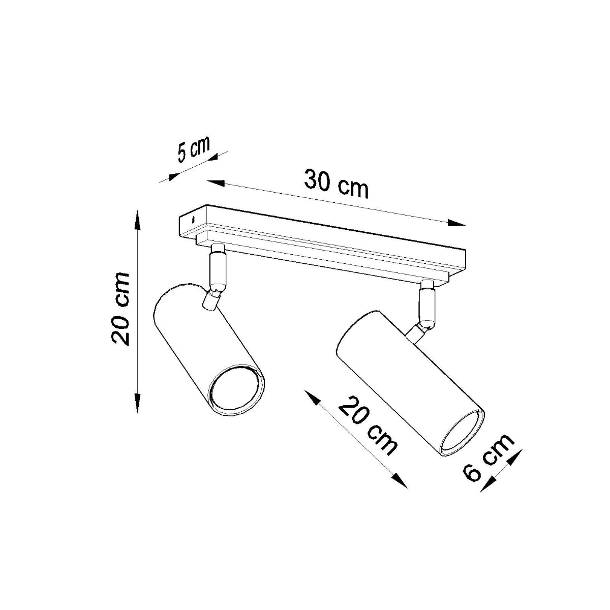 Ceiling light DIREZIONE 2 white