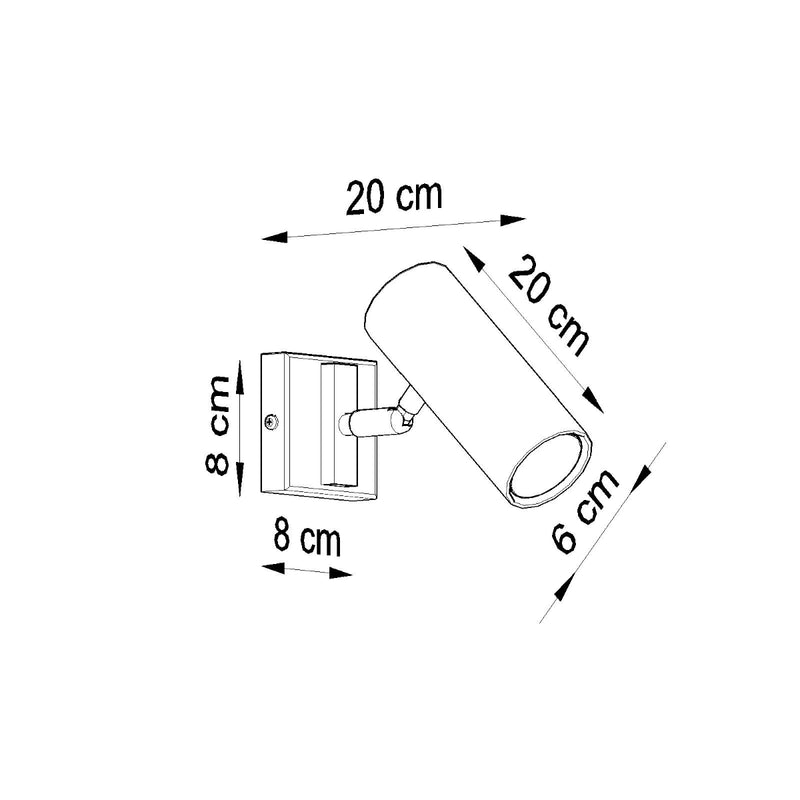 Wall light DIREZIONE black