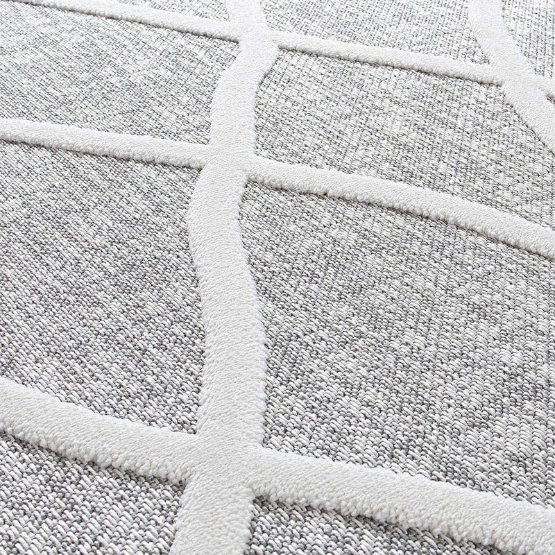 Sehrazat Teppichserie Oslo 9810 grey cream - Moderne Kurzflor Kollektion 2023/2024 in verschiedenen Größen