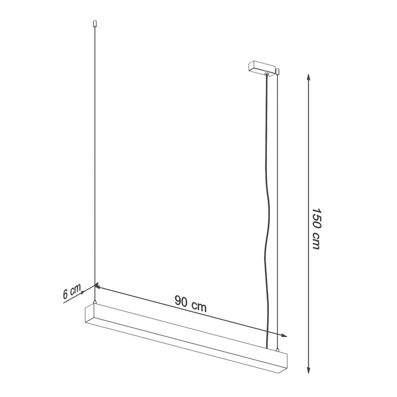 PINNE 90 hanging light black