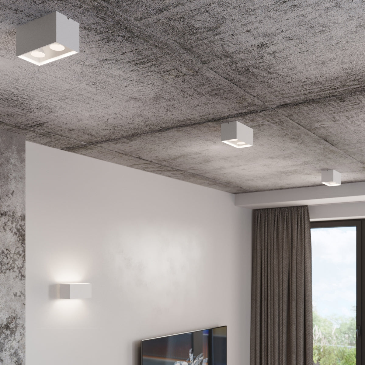 Wall light QUAD MAXI white