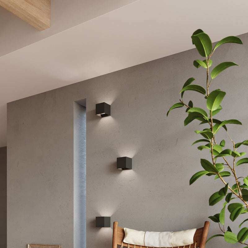 Wall light LUCA black LED IP54