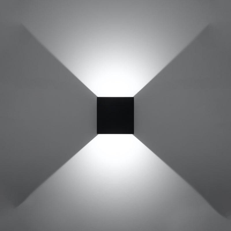 Wall light LUCA black LED IP54