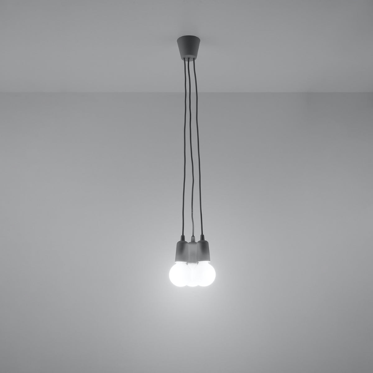 DIEGO 3 hanglamp lichtgrijs