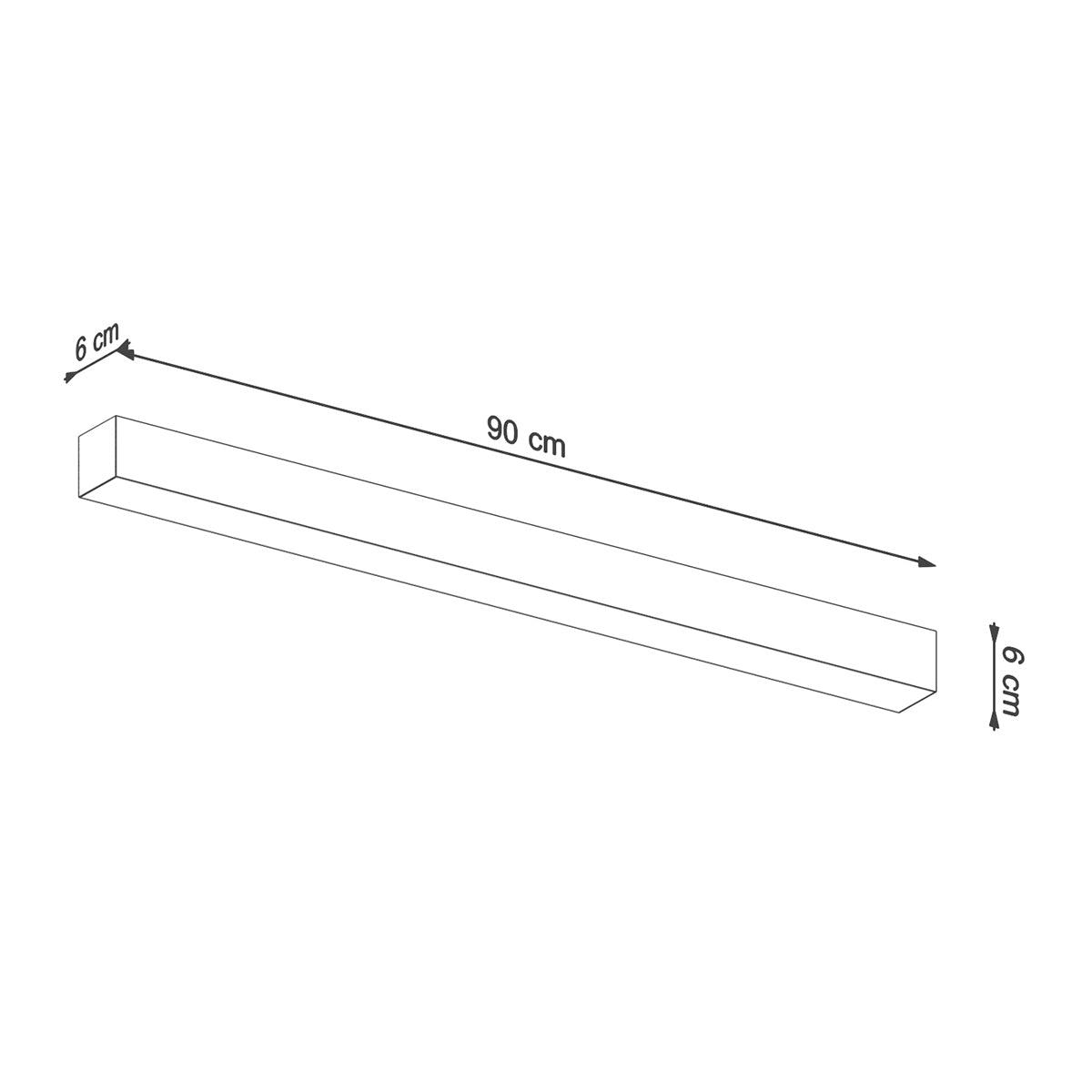 Wandlamp PINNE 90 grijs