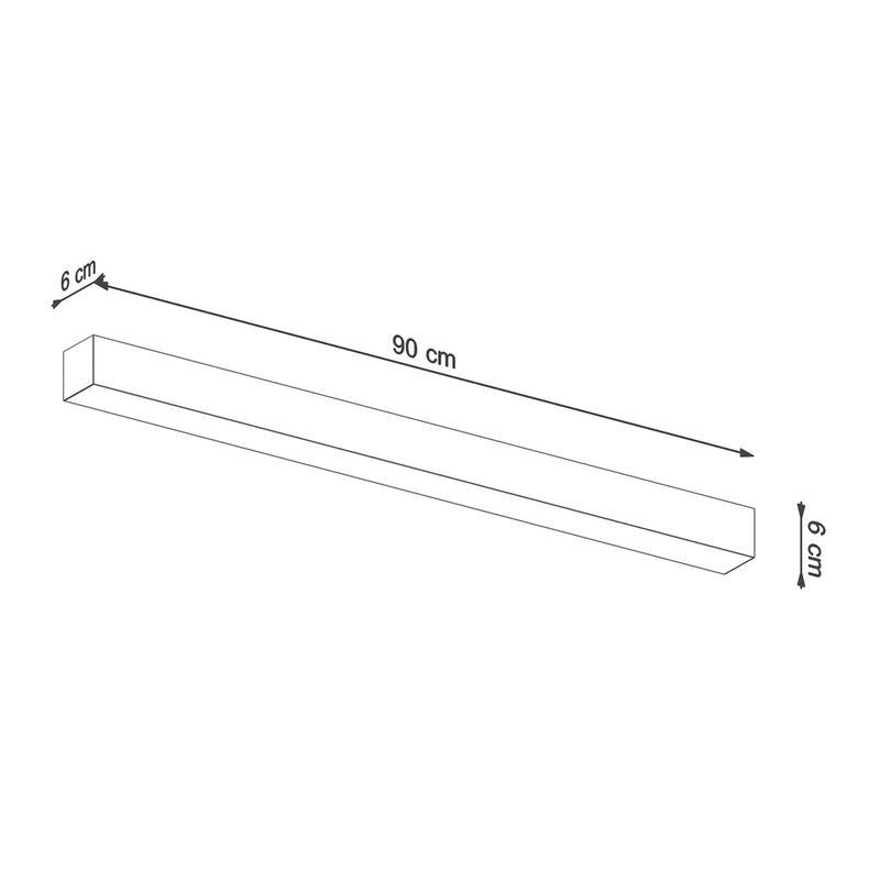 Wandleuchte PINNE 90 grau