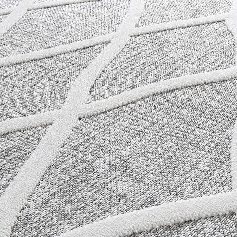 Sehrazat Teppichserie Oslo 9810 grey cream - Moderne Kurzflor Kollektion 2023/2024 in verschiedenen Größen