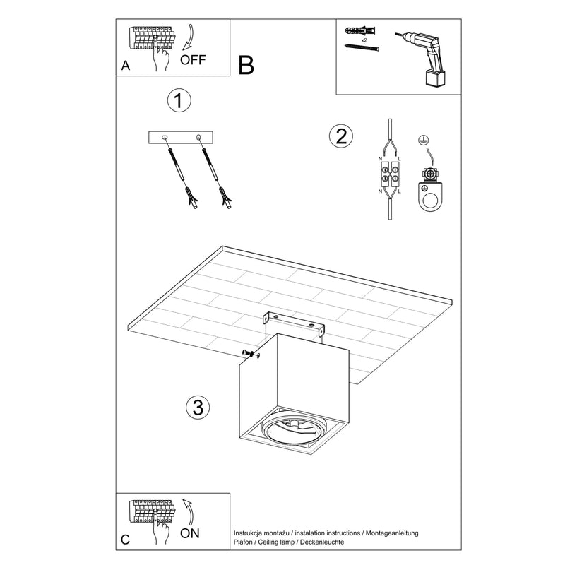 VALDE concrete ceiling light