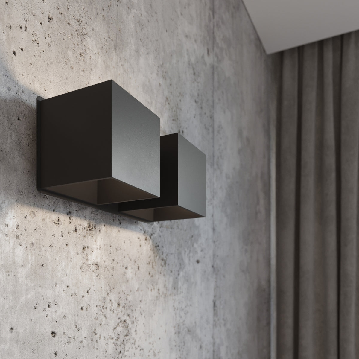 Wandlamp QUAD 2 zwart