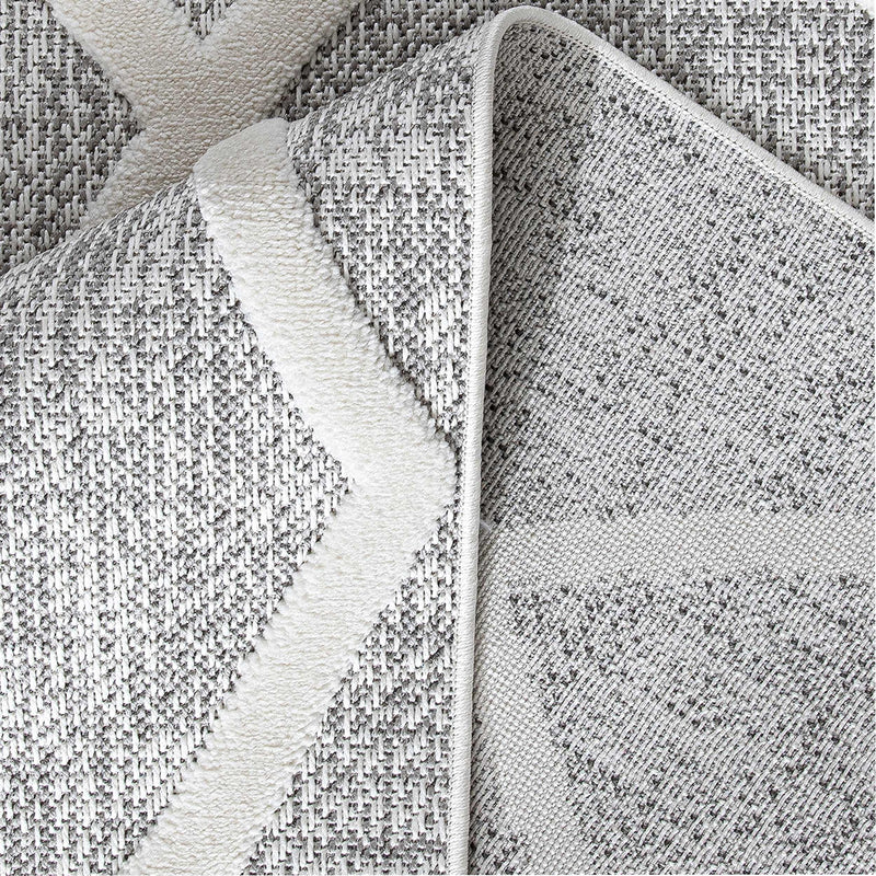 Sehrazat Teppichserie Oslo 9810 grey cream - Moderne Kurzflor Kollektion 2023/2024 in verschiedenen Größen