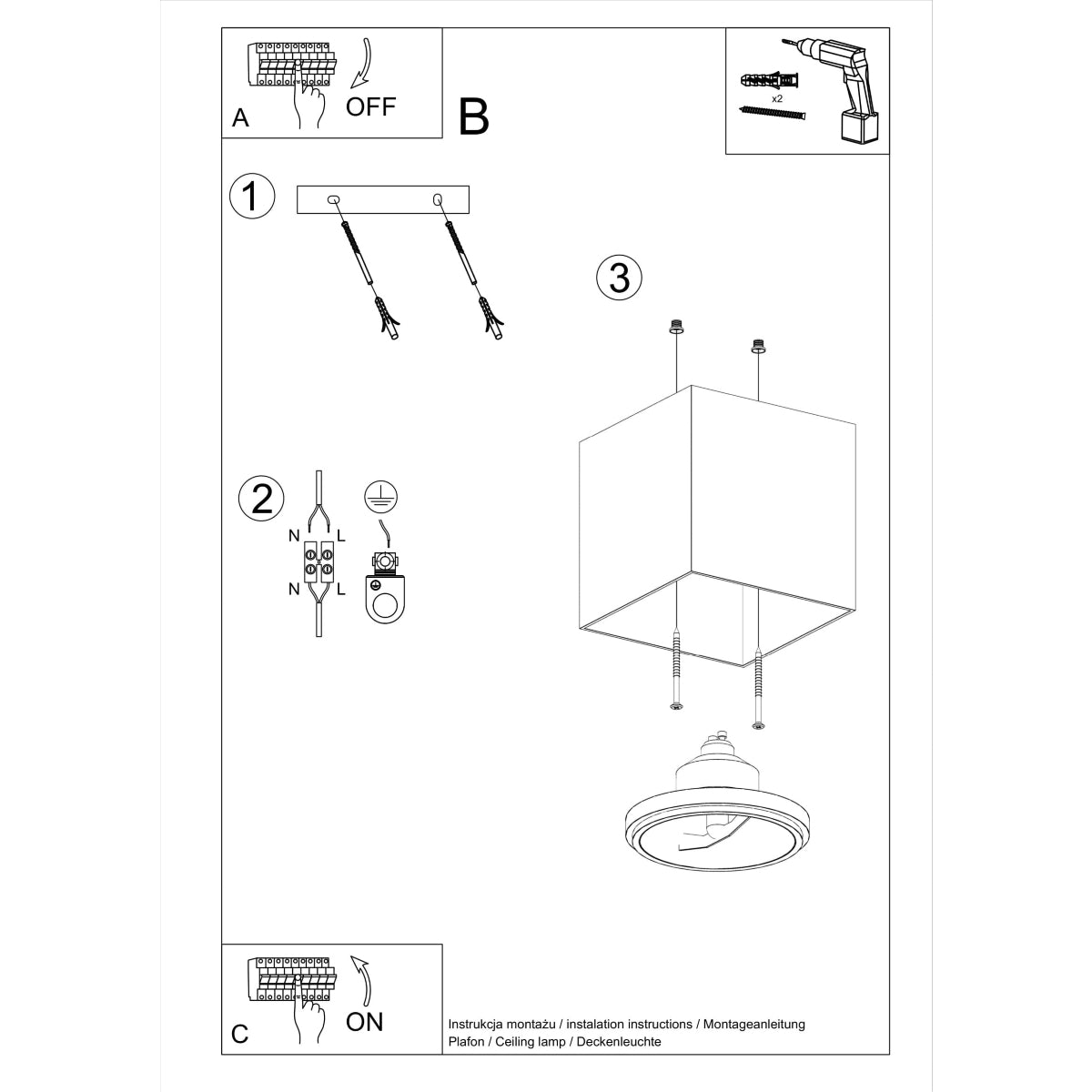 BLAKE ceiling light black